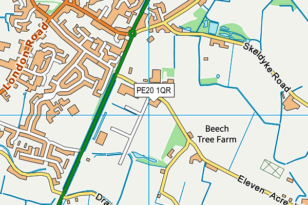 PE20 1QR map - OS VectorMap District (Ordnance Survey) PE20 1QR map - OS VectorMap District (Ordnance Survey)