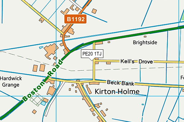 PE20 1TJ map - OS VectorMap District (Ordnance Survey) PE20 1TJ map - OS VectorMap District (Ordnance Survey)
