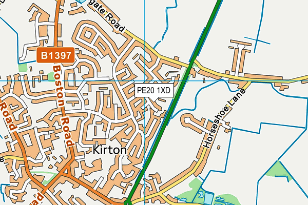 PE20 1XD map - OS VectorMap District (Ordnance Survey) PE20 1XD map - OS VectorMap District (Ordnance Survey)