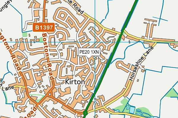 PE20 1XN map - OS VectorMap District (Ordnance Survey) PE20 1XN map - OS VectorMap District (Ordnance Survey)