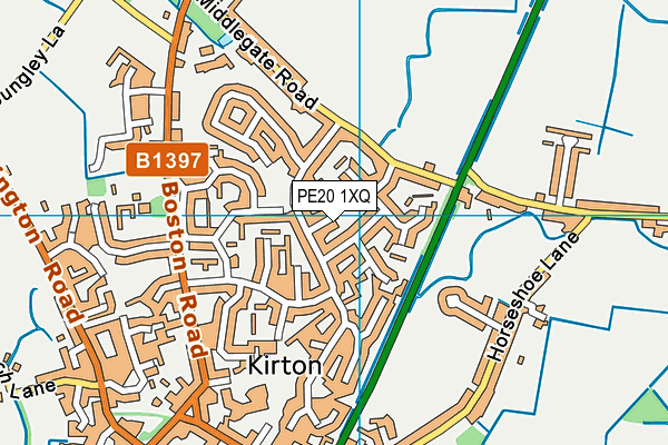 PE20 1XQ map - OS VectorMap District (Ordnance Survey) PE20 1XQ map - OS VectorMap District (Ordnance Survey)
