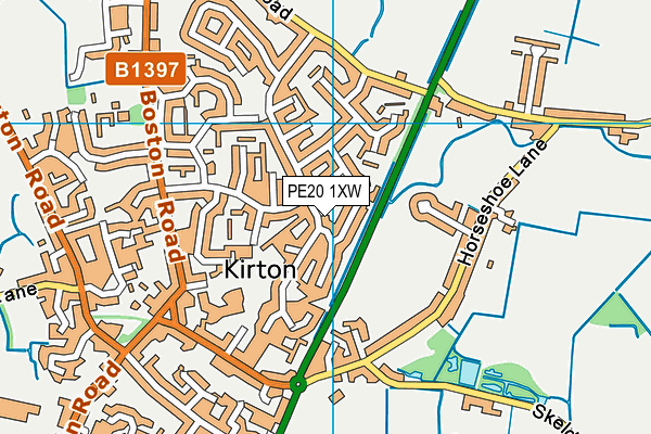 PE20 1XW map - OS VectorMap District (Ordnance Survey) PE20 1XW map - OS VectorMap District (Ordnance Survey)