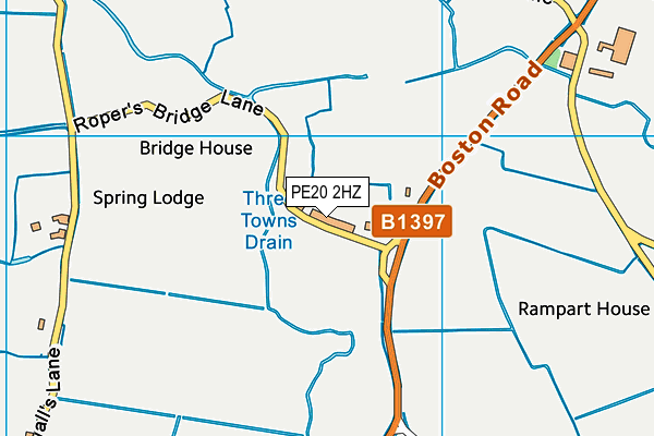 PE20 2HZ map - OS VectorMap District (Ordnance Survey) PE20 2HZ map - OS VectorMap District (Ordnance Survey)