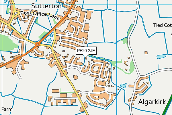 PE20 2JE map - OS VectorMap District (Ordnance Survey) PE20 2JE map - OS VectorMap District (Ordnance Survey)