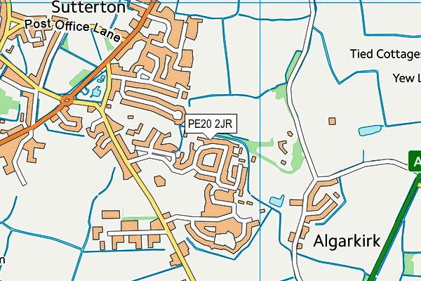 PE20 2JR map - OS VectorMap District (Ordnance Survey) PE20 2JR map - OS VectorMap District (Ordnance Survey)