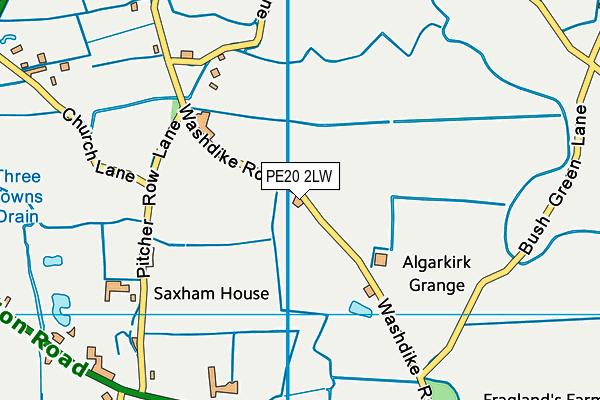 PE20 2LW map - OS VectorMap District (Ordnance Survey)