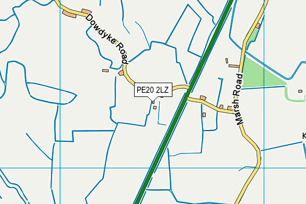 PE20 2LZ map - OS VectorMap District (Ordnance Survey) PE20 2LZ map - OS VectorMap District (Ordnance Survey)
