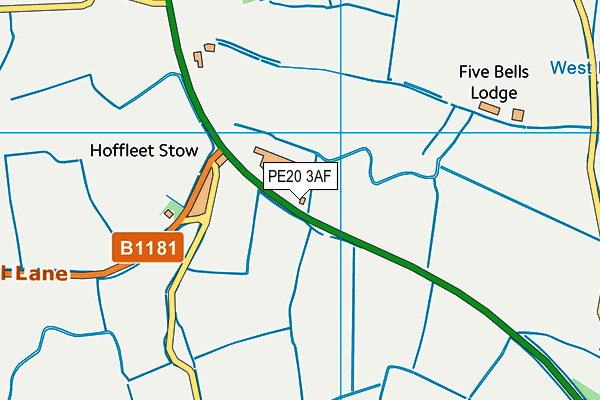 PE20 3AF map - OS VectorMap District (Ordnance Survey) PE20 3AF map - OS VectorMap District (Ordnance Survey)