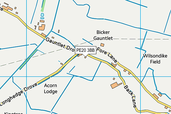 PE20 3BB map - OS VectorMap District (Ordnance Survey)