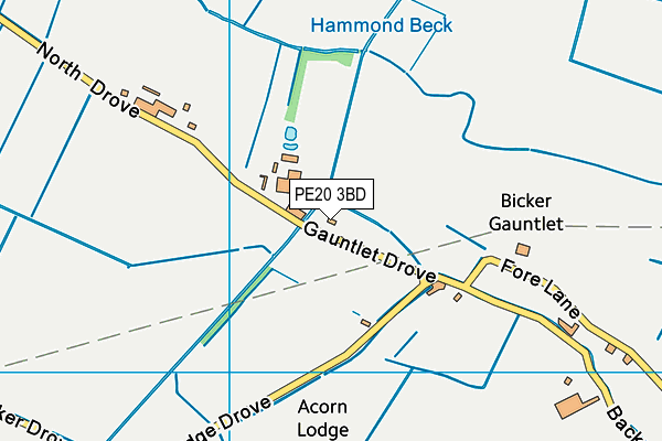 PE20 3BD map - OS VectorMap District (Ordnance Survey) PE20 3BD map - OS VectorMap District (Ordnance Survey)