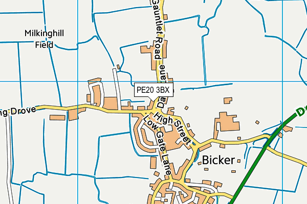 PE20 3BX map - OS VectorMap District (Ordnance Survey) PE20 3BX map - OS VectorMap District (Ordnance Survey)