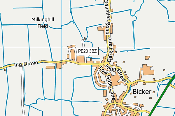 PE20 3BZ map - OS VectorMap District (Ordnance Survey) PE20 3BZ map - OS VectorMap District (Ordnance Survey)