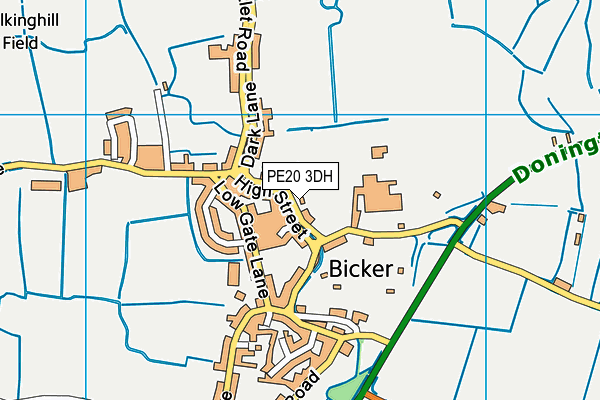 PE20 3DH map - OS VectorMap District (Ordnance Survey) PE20 3DH map - OS VectorMap District (Ordnance Survey)