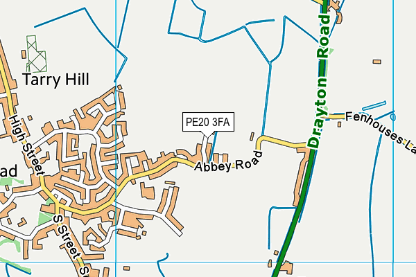 PE20 3FA map - OS VectorMap District (Ordnance Survey) PE20 3FA map - OS VectorMap District (Ordnance Survey)
