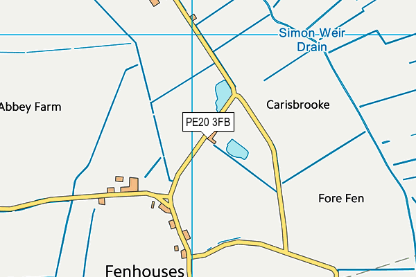 PE20 3FB map - OS VectorMap District (Ordnance Survey)