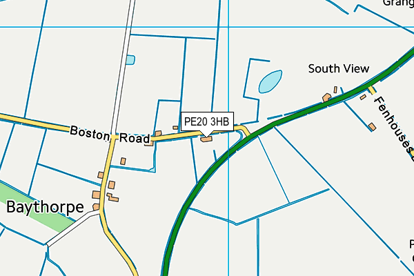 PE20 3HB map - OS VectorMap District (Ordnance Survey) PE20 3HB map - OS VectorMap District (Ordnance Survey)