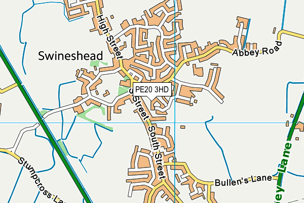 PE20 3HD map - OS VectorMap District (Ordnance Survey) PE20 3HD map - OS VectorMap District (Ordnance Survey)