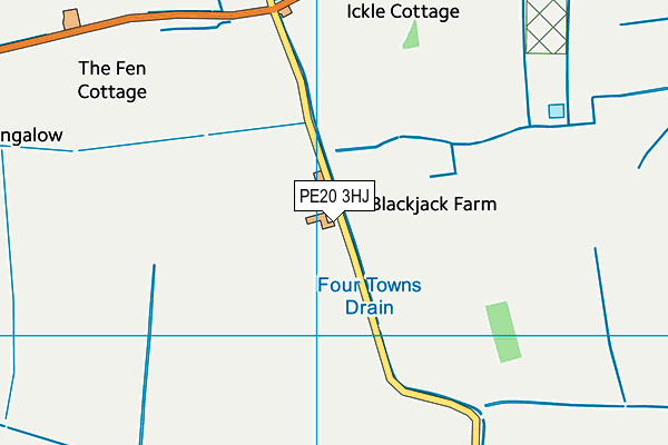 PE20 3HJ map - OS VectorMap District (Ordnance Survey)