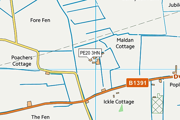 PE20 3HN map - OS VectorMap District (Ordnance Survey)