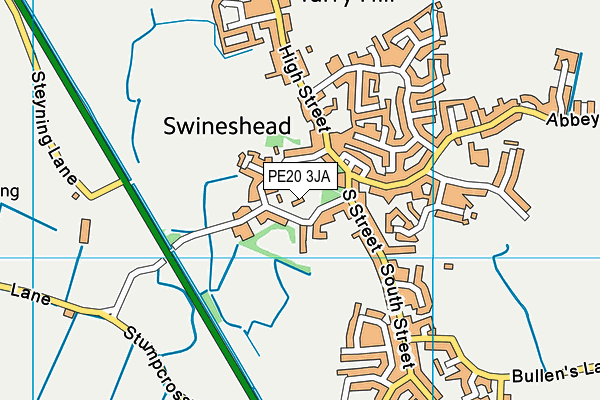 PE20 3JA map - OS VectorMap District (Ordnance Survey) PE20 3JA map - OS VectorMap District (Ordnance Survey)