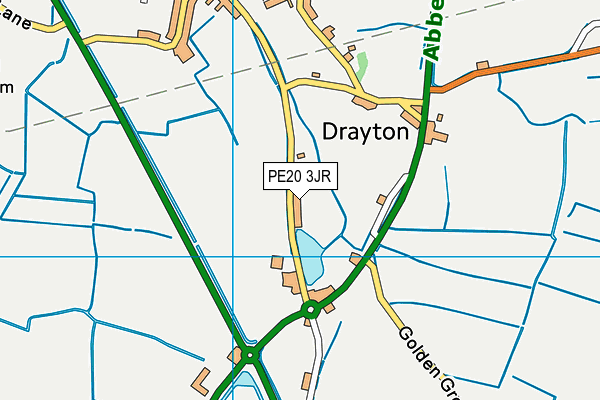 PE20 3JR map - OS VectorMap District (Ordnance Survey) PE20 3JR map - OS VectorMap District (Ordnance Survey)