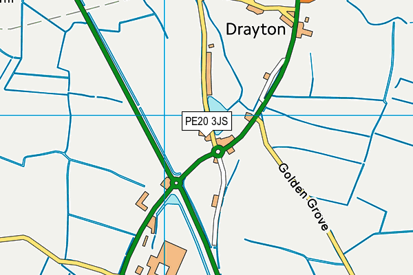 PE20 3JS map - OS VectorMap District (Ordnance Survey) PE20 3JS map - OS VectorMap District (Ordnance Survey)