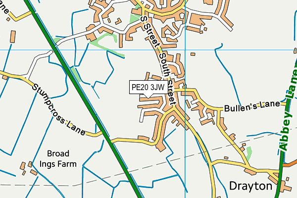 PE20 3JW map - OS VectorMap District (Ordnance Survey) PE20 3JW map - OS VectorMap District (Ordnance Survey)