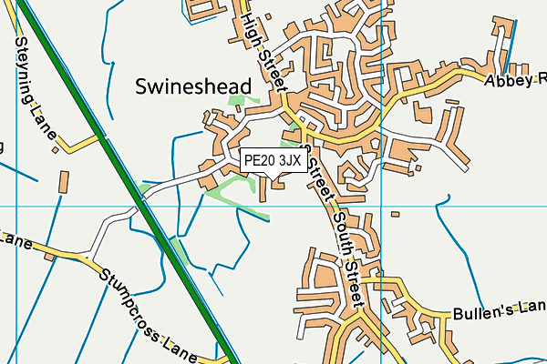 PE20 3JX map - OS VectorMap District (Ordnance Survey) PE20 3JX map - OS VectorMap District (Ordnance Survey)