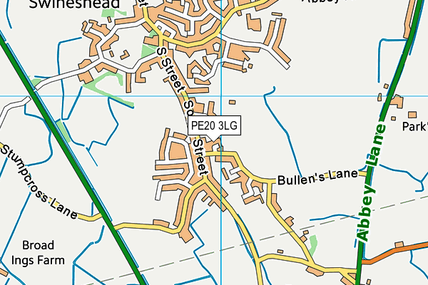 PE20 3LG map - OS VectorMap District (Ordnance Survey) PE20 3LG map - OS VectorMap District (Ordnance Survey)
