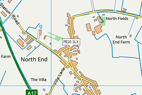 PE20 3LX map - OS VectorMap District (Ordnance Survey)