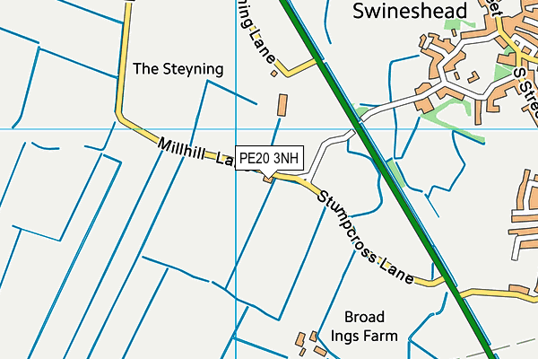 PE20 3NH map - OS VectorMap District (Ordnance Survey) PE20 3NH map - OS VectorMap District (Ordnance Survey)