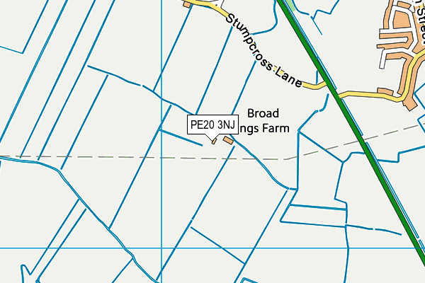 PE20 3NJ map - OS VectorMap District (Ordnance Survey) PE20 3NJ map - OS VectorMap District (Ordnance Survey)