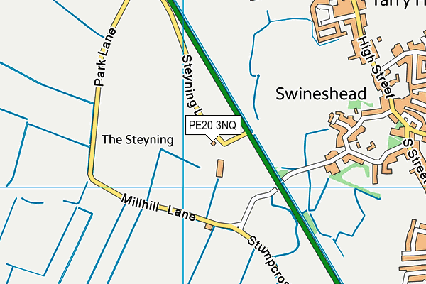 PE20 3NQ map - OS VectorMap District (Ordnance Survey) PE20 3NQ map - OS VectorMap District (Ordnance Survey)