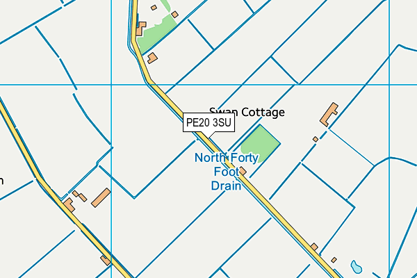 PE20 3SU map - OS VectorMap District (Ordnance Survey) PE20 3SU map - OS VectorMap District (Ordnance Survey)
