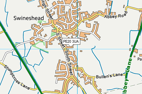 PE20 3UA map - OS VectorMap District (Ordnance Survey) PE20 3UA map - OS VectorMap District (Ordnance Survey)