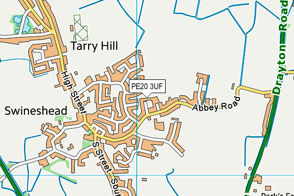 PE20 3UF map - OS VectorMap District (Ordnance Survey)