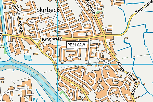 PE21 0AW map - OS VectorMap District (Ordnance Survey) PE21 0AW map - OS VectorMap District (Ordnance Survey)