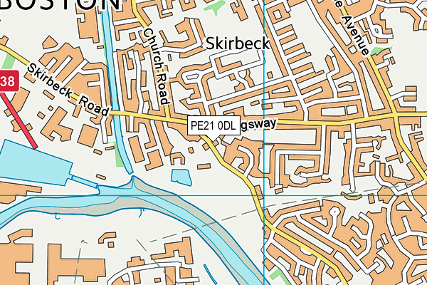 PE21 0DL map - OS VectorMap District (Ordnance Survey) PE21 0DL map - OS VectorMap District (Ordnance Survey)