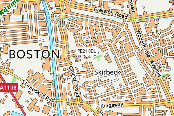 PE21 0DU map - OS VectorMap District (Ordnance Survey) PE21 0DU map - OS VectorMap District (Ordnance Survey)