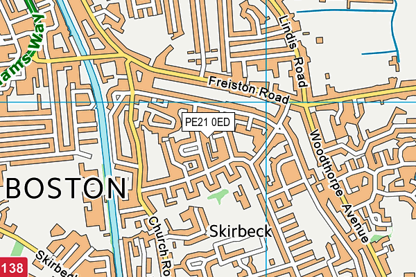 PE21 0ED map - OS VectorMap District (Ordnance Survey) PE21 0ED map - OS VectorMap District (Ordnance Survey)