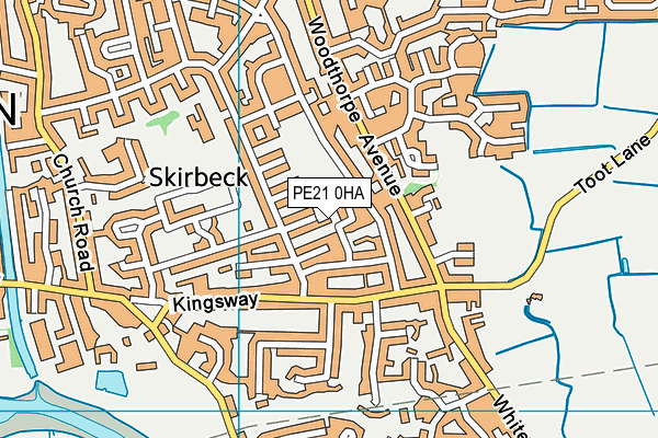 PE21 0HA map - OS VectorMap District (Ordnance Survey) PE21 0HA map - OS VectorMap District (Ordnance Survey)