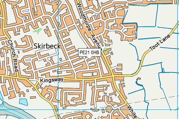 PE21 0HB map - OS VectorMap District (Ordnance Survey) PE21 0HB map - OS VectorMap District (Ordnance Survey)