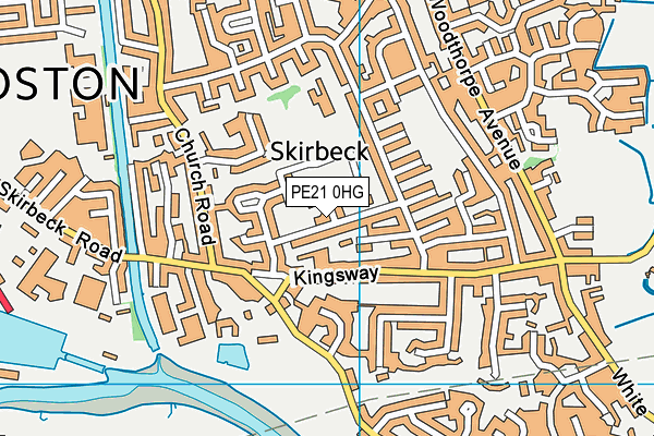 PE21 0HG map - OS VectorMap District (Ordnance Survey) PE21 0HG map - OS VectorMap District (Ordnance Survey)