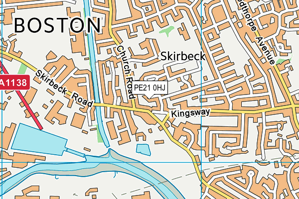PE21 0HJ map - OS VectorMap District (Ordnance Survey) PE21 0HJ map - OS VectorMap District (Ordnance Survey)