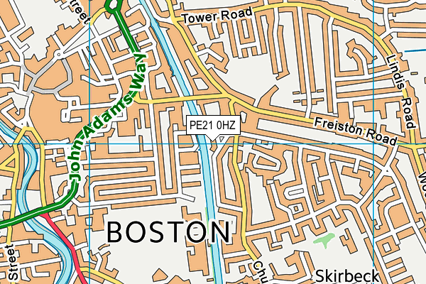 PE21 0HZ map - OS VectorMap District (Ordnance Survey)