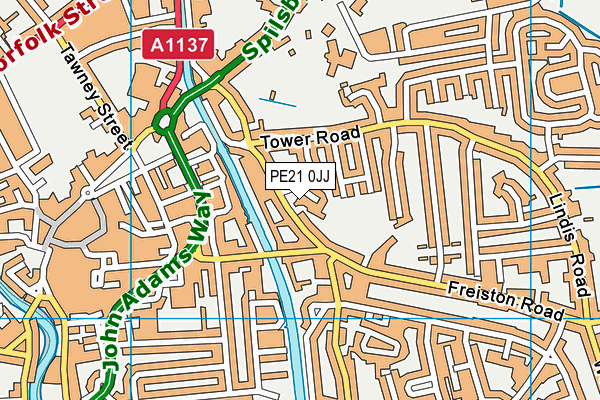 PE21 0JJ map - OS VectorMap District (Ordnance Survey) PE21 0JJ map - OS VectorMap District (Ordnance Survey)