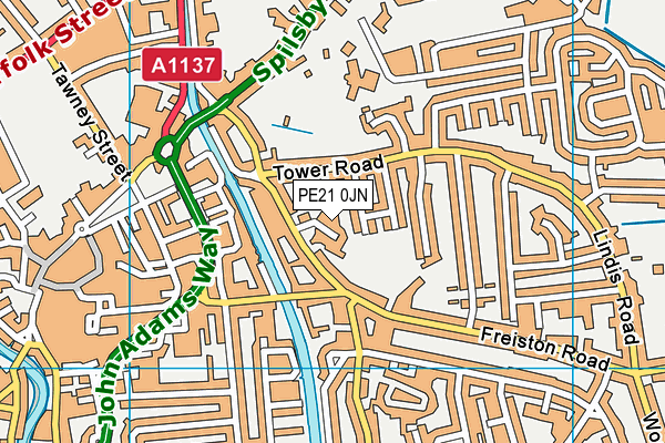 PE21 0JN map - OS VectorMap District (Ordnance Survey) PE21 0JN map - OS VectorMap District (Ordnance Survey)