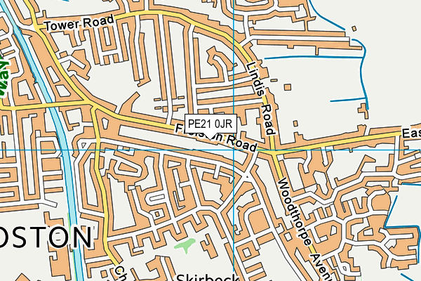 PE21 0JR map - OS VectorMap District (Ordnance Survey) PE21 0JR map - OS VectorMap District (Ordnance Survey)