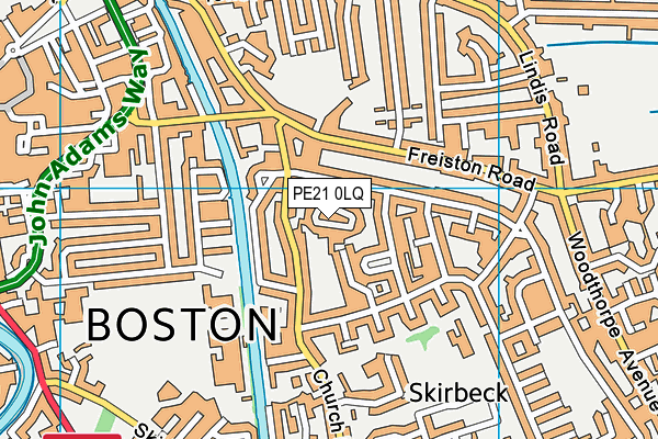 PE21 0LQ map - OS VectorMap District (Ordnance Survey) PE21 0LQ map - OS VectorMap District (Ordnance Survey)