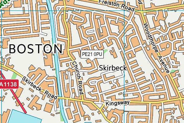 PE21 0PU map - OS VectorMap District (Ordnance Survey) PE21 0PU map - OS VectorMap District (Ordnance Survey)